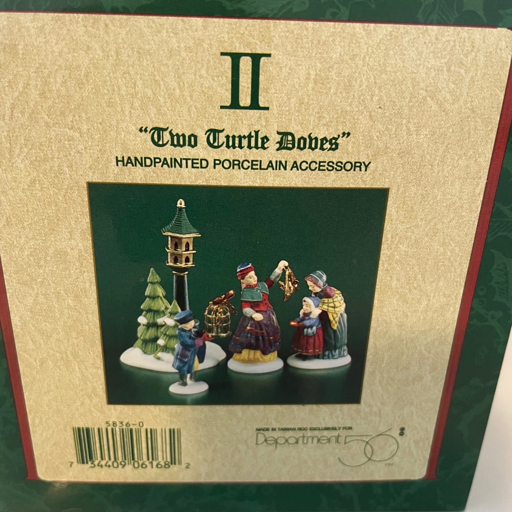 Department‎ 56 Two Turtle Doves Dickens Village Porcelain Accessory 5836-0 Set